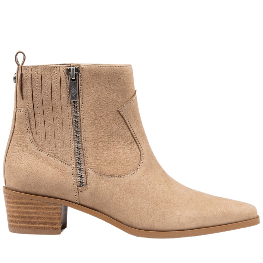 Donald Pliner Banks Suede Tan Sand Ankle Boots Boho Western Festival Womens 10